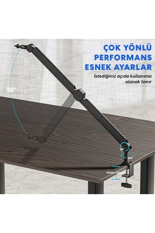 Fifine Bm66 Profesyonel Masaüstü Mikrofon Standı Beyaz