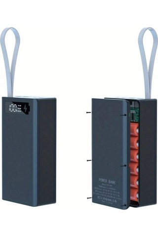 Honeybeeshop Beyaz 12 Bolum Cikarilabilir Kaynak Gerektirmeyen 12 Hucreli 18650 Pil Guc Bankasi Kiti Tasinabilir Guc Kaynagi Kutusu Dıy