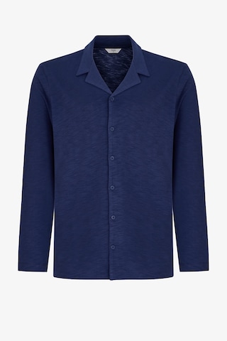 Penti Erkek Lacivert Navy Season Uzun Kollu Gömlek Pantolon Pijama Takımı