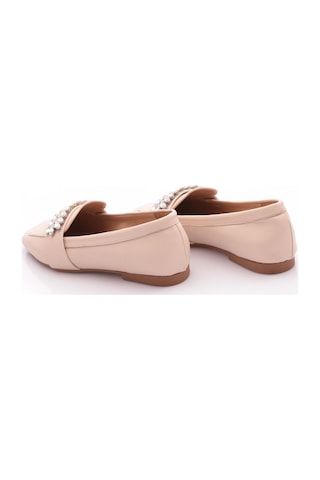 Dgn 50085-23y Kadin Kristal Taşli Tokali Loafer Ten Cilt