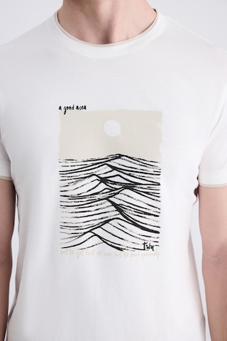 Twn Slim Fit Ekru Düz %100 Pamuklu T-shirt 2ec143831113m E01