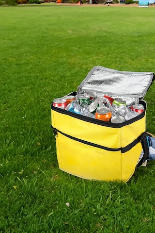 Thentech 24 Litre Soğuk Sıcak Piknik Kamp Çantası Soğuk Sıcak Tutabilen Taşınabilir Kolay Termos Çanta Sarı