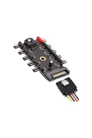 4-3 Pinli Fan Çoklayıcı Hub Pwm Fan Kontrolcüsü 10 Port 12v Pc Fan Çoklayıcı