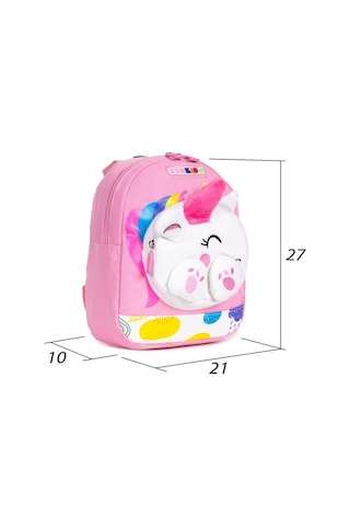 Sevimli Kedi Figürlü Anaokulu Çantası - Pembe #REF!
