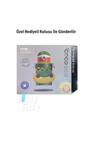 Cocosmile Özel Kutulu Kılıflı 470 ML Pipetli Çelik Termos -boyun Askılı- 4 Farklı Model Cskılıflı