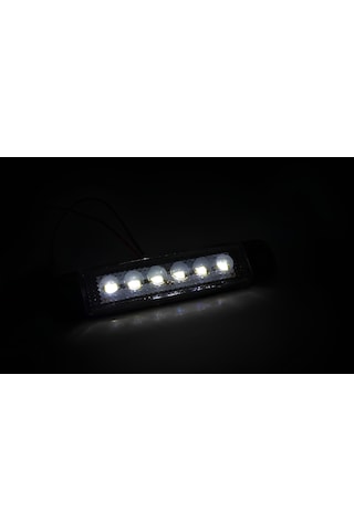 10 Adet Beyaz Parmak Lamba 6 Led 12v 24v