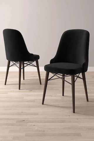 Sar Pakete Almira Serisi, Barok Ahşap Desen 80x132 Açılabilir Mdf Mutfak Masası Takımı 4 Adet Sandalye Siyah