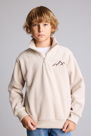 Defacto Oversıze İçi Yumuşak Tüylü Polar Sweatshirt Erkek Çocuk I4690a826wner118 Ekru-er118