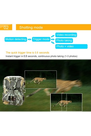 Açık Takip Kamerası Ip66 Su Geçirmez Yaban Hayatı Avcılık Çok Renkli Çok Renkli
