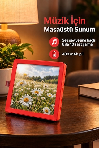 Shnstore Bluetooth Fotoğraf Çerçevesi Dahili Hoparlörlü Destek Ayaklı Tasarım Shntknd0720