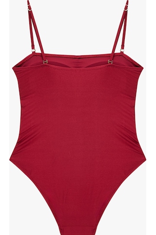 Koton Drapeli Straplez Mayo Çıkarılabilir Askılı Bordo 6sak20057mm