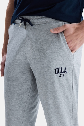 Ucla Connor Gri Paçası Lastikli Eşofman Altı Nakışlı Standard Fit Erkek Eşofman Alt Gri