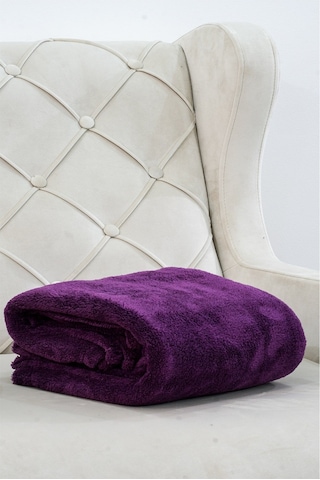 Mulberry Wellsoft Peluş Polar Mor Televizyon Battaniyesi Çift Kişilik 220x230 Mor