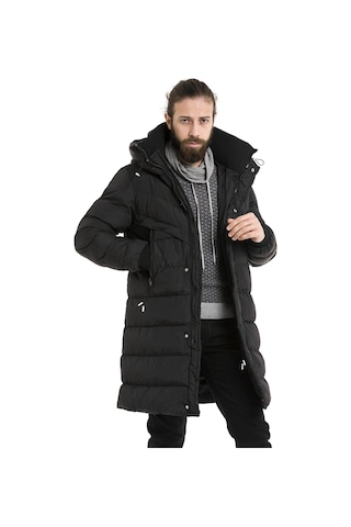 Cipo & Baxx Cm213 Diz Boy Erkek Şişme Mont Siyah