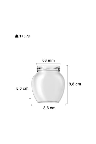 Afracam 370 Ml Şeffaf Cam Kavanoz 370 Cc Konserve Metal Kapaklı Cam Kavanoz 6 Adet Şeffaf, 370 Cc Yumurta Genel