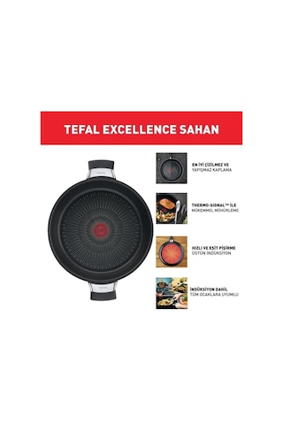 Tefal Titanyum 6X Excellence İndüksiyon Tabanlı Sahan 22 CM