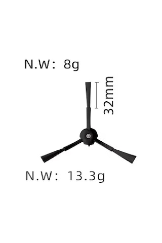 Srfn Ticaret Philips Homerun Xu 7000-01/02 Ve Xu7100-01/02 Robot Süpürge Uyumlu Yan Fırça - 4 Adet