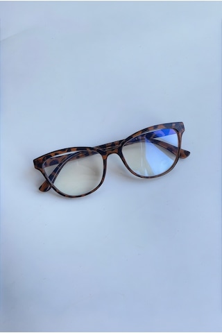Habeq Leopar Desenli Yeni Sezon Cat Eye Gözlük Optik Uyumlu Mavi Işık Korumalı Çok Renkli