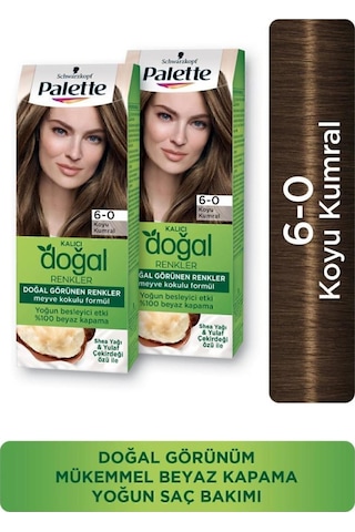Palette Kalıcı Doğal Renkler 6 - 0 Koyu Kumral X 2 Adet (458324482)