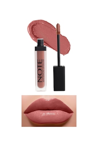 Mattemoist Lipgloss Yarı Mat Saten Bitişli Likit Ruj 403 Sugar Kiss - Nude