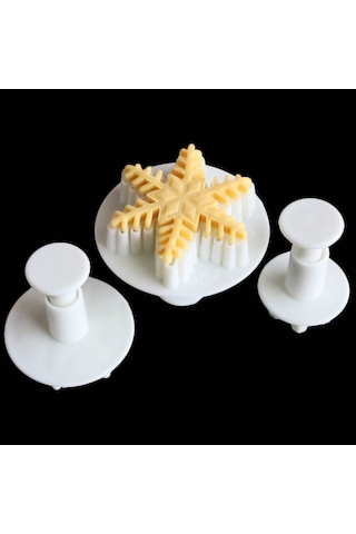 6 Adet Fondan Kek Aracı İnce Kar Tanesi Yay Kalıbı Seti, Size:fine Snowflake Shape Diğer