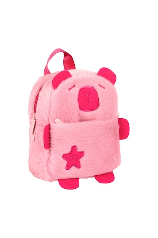 Capybara 5249 Pembe Günlük Peluş Sırt Çantası - Kız Çocuk Çok Renkli