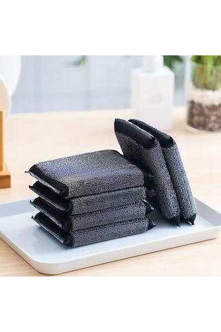 Yeni Nesil Paslanmaz Telli Bulaşık Mutfak Süngeri Extra 4 Adet