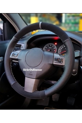Oto Dikmeli Direksiyon Kılıfı Noktalı-Alkantara Yüzüklü Model 342767847