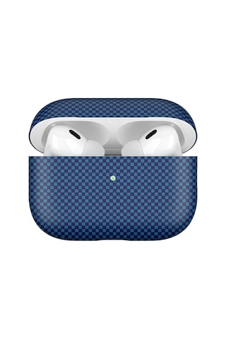 Apple Uyumlu AirPods Pro 2 Zore Airbag 43 600d Karbon Fiber Kulaklık Kılıfı Lacivert