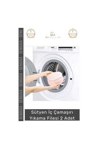 Yıkamatorbası Sütyen İç Çamaşırı Yıkama Filesi Çamaşır Koruyucu Yıkama Torbası 2'li Paket 20x15cm Çok Renkli