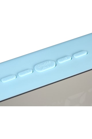 Dijital Renkli Rgb Led Aynalı Çalar Saat Usb/pil İle Çalışan Masaüstü Termometre Saat Ayarlanabilir Aydınlatma 3 Alarm Erteleme Fonksiyonu Usb Şarj Fonksiyonu--mavi