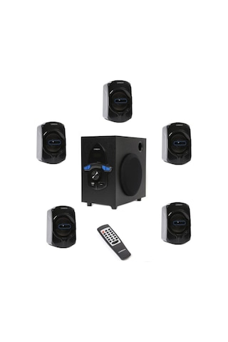 Bluetooth Lu 5+1 Ses Sistemi Uzaktan Kumanda Fm Radyo Sd Kart Usb Girişli Bluetooth Hoparlör