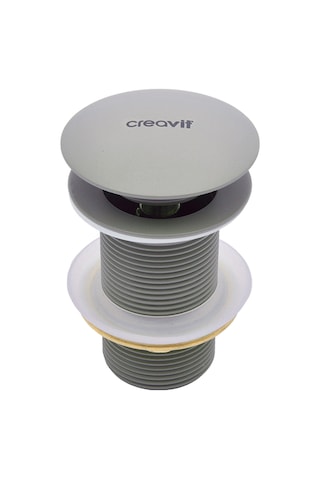 Creavit LP145CGSET Loop Cool Grey Çanak Lavabo Armatür Ve Sifon Başlığı Set Gri