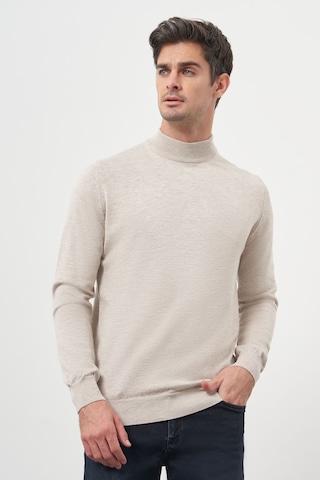 Morven Erkek Bej Basic Yarım Balıkçı Yaka Dynamic Fit Rahat Kesim Triko 26kc017001653 Bej Bej