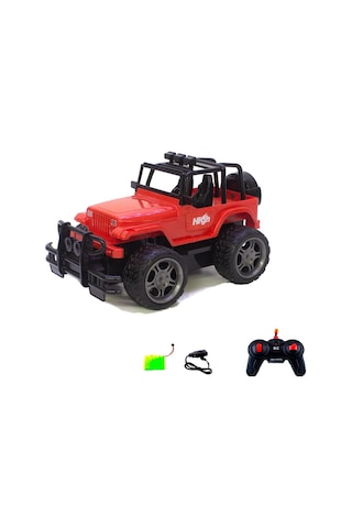 Kumandalı Jeep Safari Işıklı Şarjlı Full Fonksiyon 24 CM