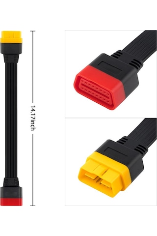Summer Love Obd Uzatma Kablosu Ana Obd2 Uzatma Konnektörü 16 Pin Erkek - Dişi