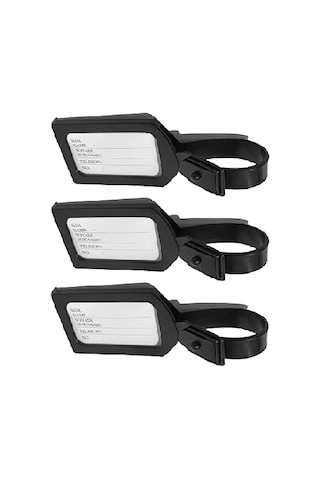 Tarix Valiz Isimliği, Valiz Etiketi, Çanta Isimliği, Bavul İsimliği 3'lü - Siyah Çok Renkli