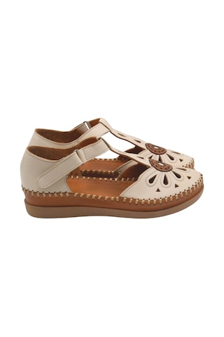 Kadın Comfort Deri Sandalet Bej 18793505y Bej