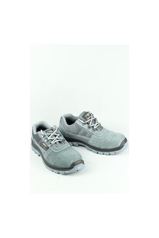 Yepa Siena Süet S1 Hava Alan Yazlık Çelik Burun Bağcıklı Outdoor Çok Amaçlı İş Ayakkabısı-12445 Gri