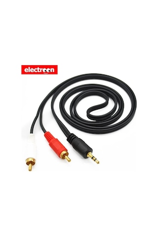 Rose 2Rca-3 5Mm Stereo Aux Kablo 5 Metre Gold