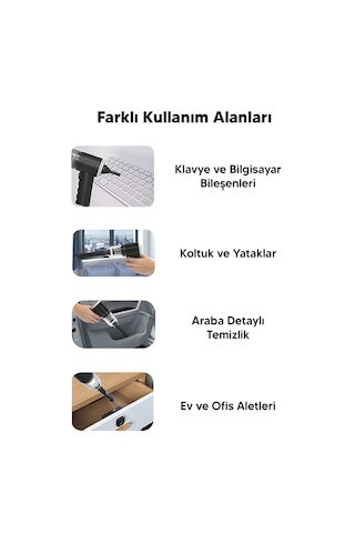 3in1 Çekme - Üfleme Oto-araç - Ev El Tipi Süpürge Usb Şarjlı Mini - Taşınabiliri Hs-22 5639