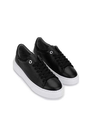 Tamer Tanca Kadın Hakiki Deri Siyah Floter Sneakers & Spor Ayakkabı 1145 Z-2501 Bn Ayk Y26 Sıyah Fltr Sıyah Derı