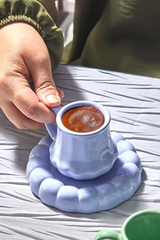 2 Kişilik Kahve Fincan Takımı Modern Tasarım, Şık Sunum Ve Hediyelik Türk Kahvesi Seti Renkli