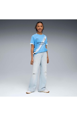 5.11 Puma Unisex Çocuk Mcfc Home Jersey Replica Jr Forma Team Light Blue-puma White 9-10 Yaş 077