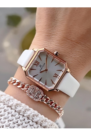 Daniel Klein Deri Kordonlu 2 Yıl Garantili 3 Atm Suya Dayanıklı Kadın Kol Saati+bileklik Bd.13939.5 Rose Gold