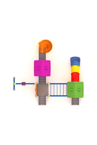 3 Kuleli 2 Kaydıraklı Çocuk Oyun Grubu Enj 03 07-69 Çok Renkli