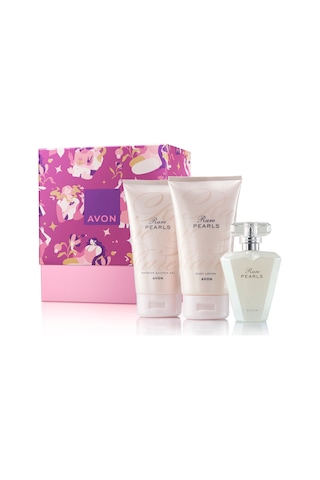 Avon Rare Pearls Kadın Parfüm EDP 50 ML + Shimmer Duş Jeli 150 ML + Vücut Losyonu 150 ML