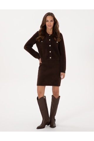 Pierre Cardin Kadın Kahverengi Hırka Triko 50310994-vr029 Kahverengi