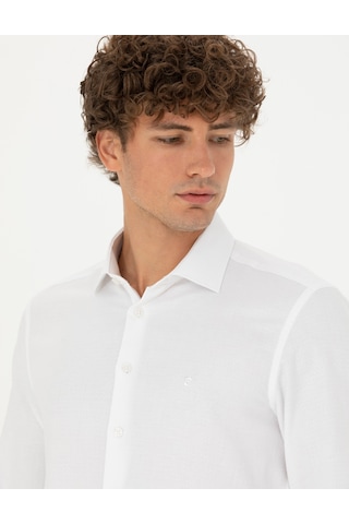 Pierre Cardin Erkek Beyaz Desenli Gömlek 50275511-vr013 Beyaz
