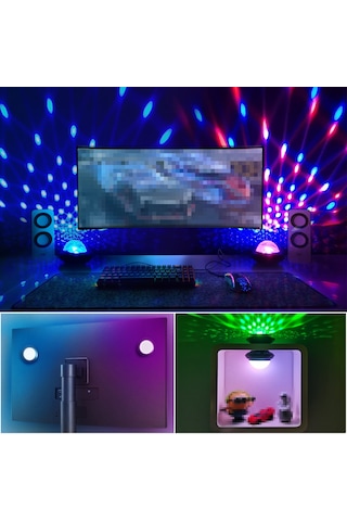 Symbee 4'lü Paket Usb Şarjlı Işıklı Parti Aydınlatması - Oyun Ve Medya İçin Sesli Renkli Mini Işıklar Diğer